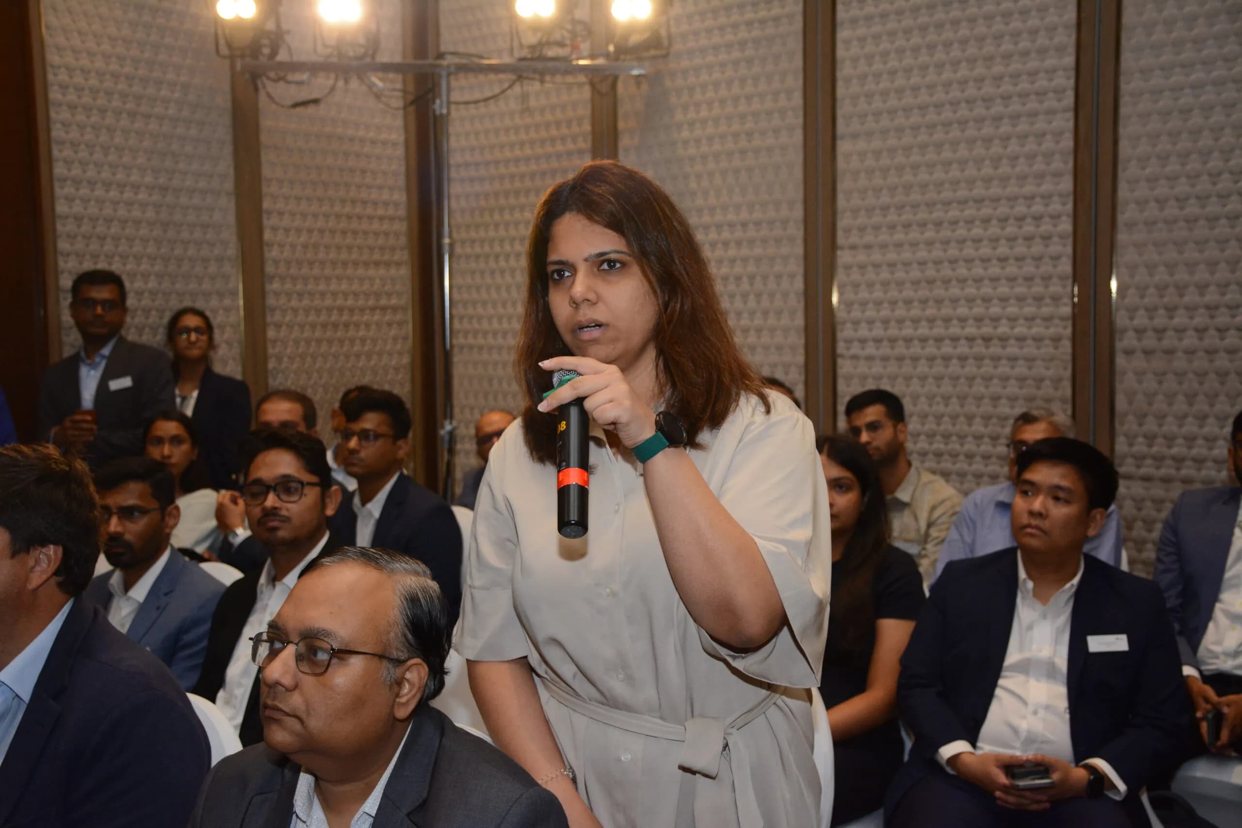 Conference speaker at podium 28